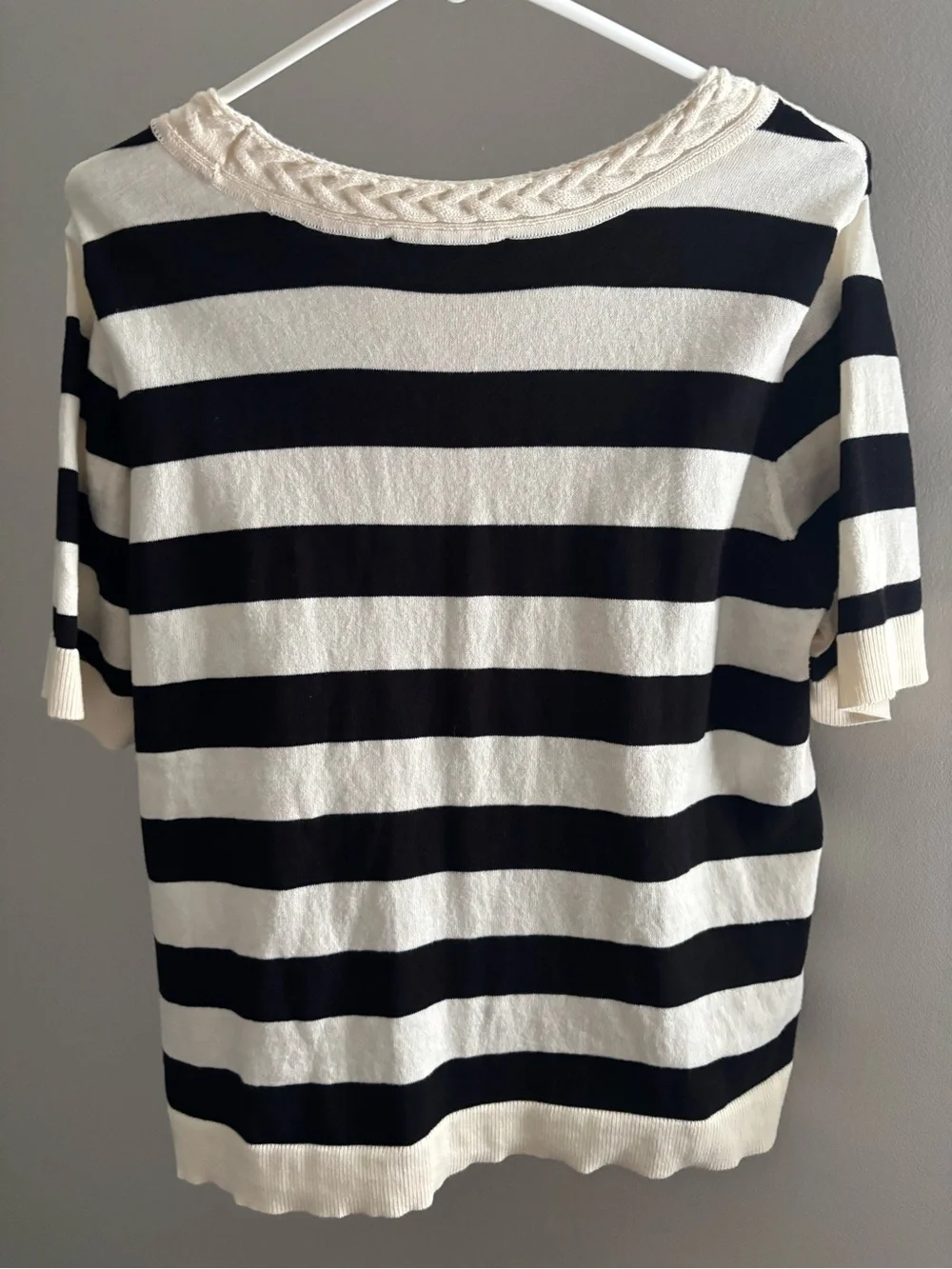 Michael Kors striped short sleeve sweater
